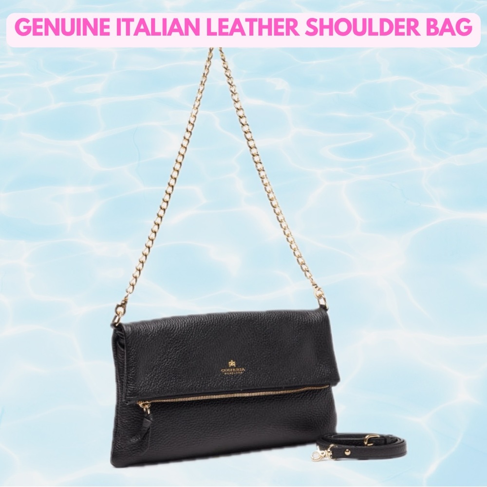 Cuoieria Fiorentina Genuine Italian Calfskin Leather Shoulder Bag
